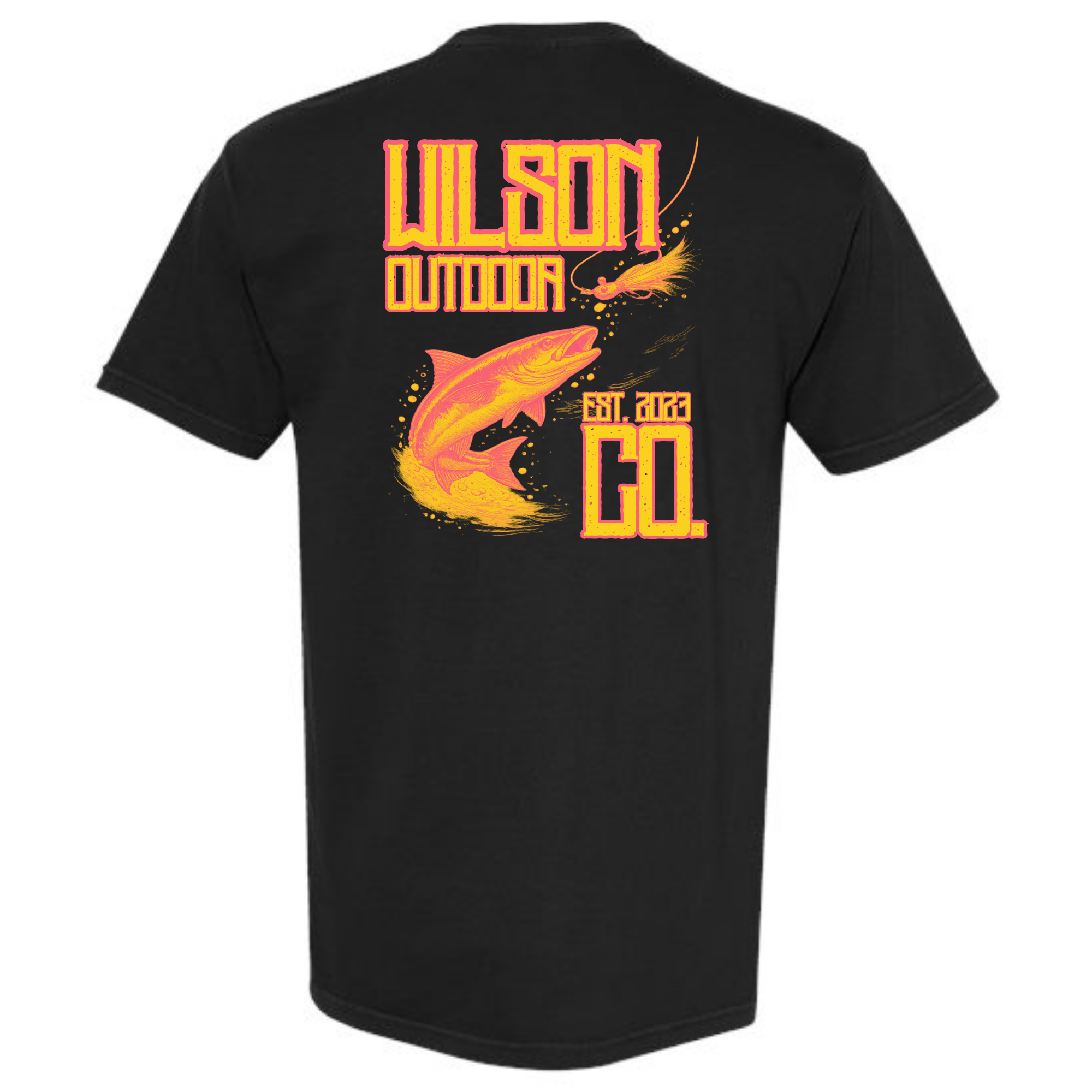 Jumping Bass Fishing Wilson Outdoor Company T-Shirt